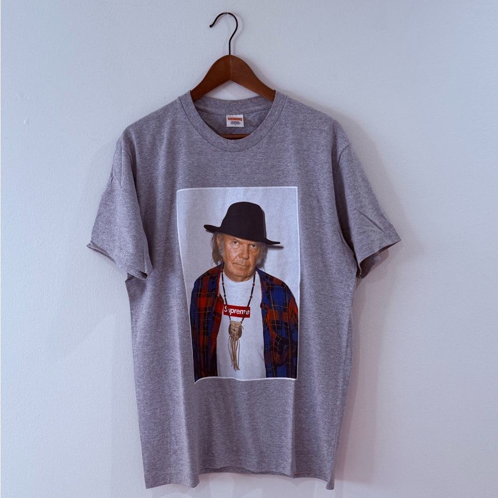 Supreme Neil Young Photo Tee, Gray, Size L, SS15